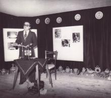 Xulio Xiz, dando o pregón de 1983